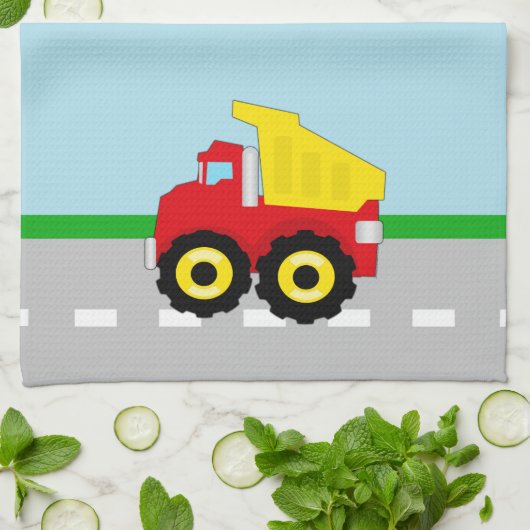 Kinderbau Dumptruck Geschirrtuch (Gefaltet)