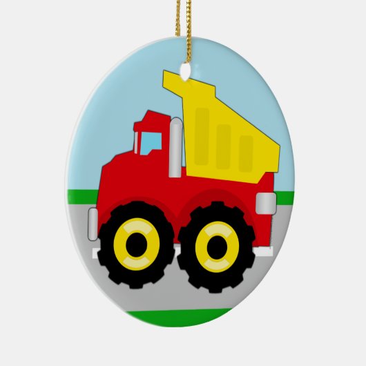 Kinderbau Dumptruck Keramikornament (Rechts)