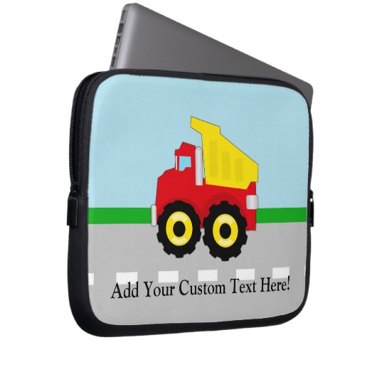 Kinderbau Dumptruck Laptopschutzhülle (Vorne Rechts)