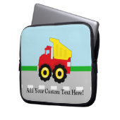 Kinderbau Dumptruck Laptopschutzhülle (Vorderseite Links)