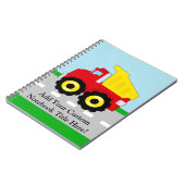 Kinderbau Dumptruck Notizblock (Linke Seite)