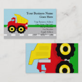 Kinderbau Dumptruck Visitenkarte (Vorne/Hinten)