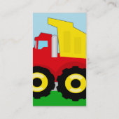 Kinderbau Dumptruck Visitenkarte (Rückseite)