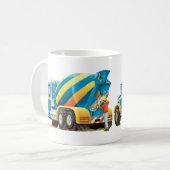 Kinderbau-LKW-Betonmischer-Tasse Kaffeetasse (Vorderseite Links)