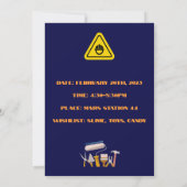 Kinderbauarbeiten + Werkzeuge zum Geburtstag Einla Einladung (Rückseite)