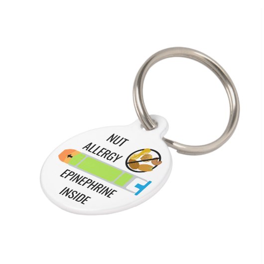 Kinderbaum-Nuss-Erdnuss-Allergie-Adrenalin-Notfall Haustiermarke (Seite)