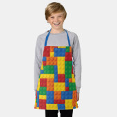 Kinderbauspielzeug-Gebäude Blockmuster Schürze (Getragen)