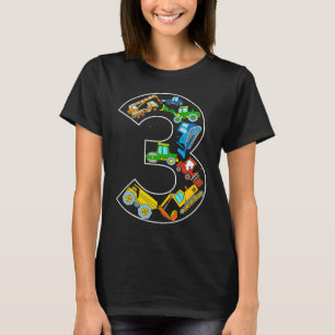Kinderbauwagen 3. Geburtstag 3 Jahr Jährig T-Shirt