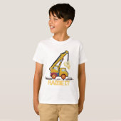 Kinderbauwagen 4. Geburtstagsjunge Ausgrabungswage T-Shirt (Vorne ganz)