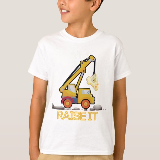 Kinderbauwagen 4. Geburtstagsjunge Ausgrabungswage T-Shirt (Vorderseite)