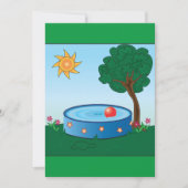 Kinderbecken unter einem Baum Einladung (Vorderseite)
