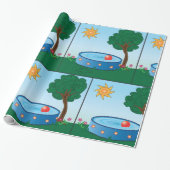 Kinderbecken unter einem Baum Geschenkpapier (Ungerollt)