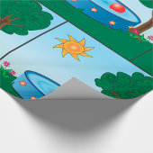 Kinderbecken unter einem Baum Geschenkpapier