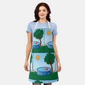 Kinderbecken unter einem Baum Schürze (Getragen)