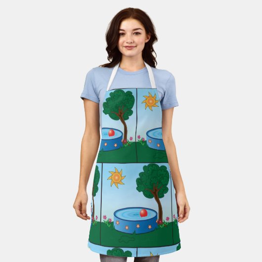Kinderbecken unter einem Baum Schürze (Getragen)