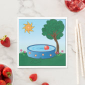 Kinderbecken unter einem Baum Serviette (Beispiel)