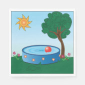 Kinderbecken unter einem Baum Serviette (Vorderseite)