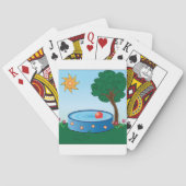 Kinderbecken unter einem Baum Spielkarten (Rückseite)