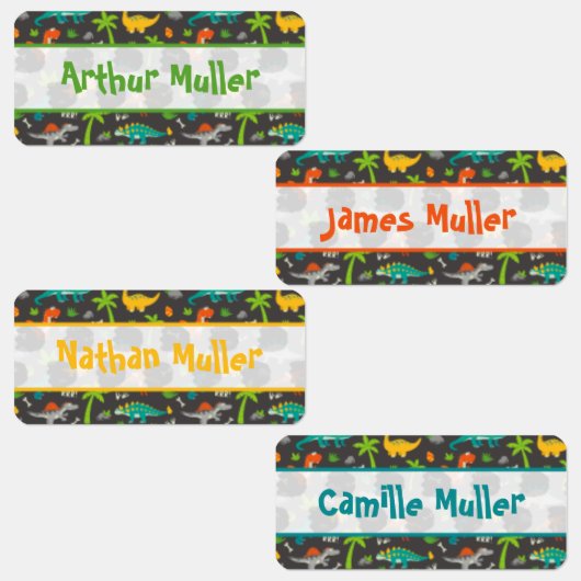 Kinderbekleidung Thema Dinosaurier Etiketten (Gruppe)
