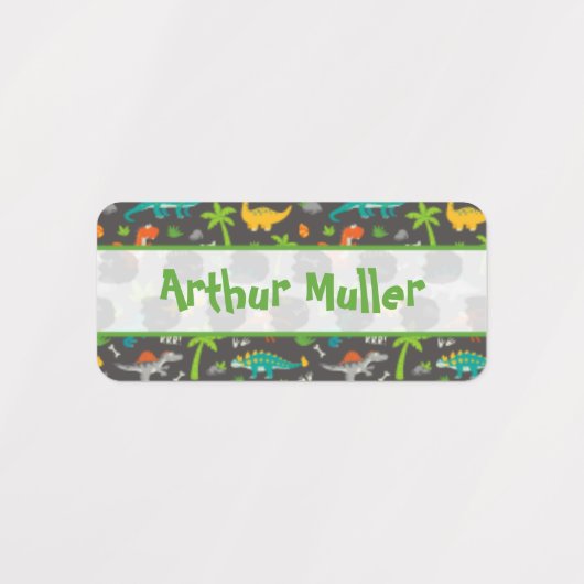 Kinderbekleidung Thema Dinosaurier Etiketten (Design 1)
