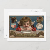 Kinderbeten am Abendtisch Feiertagspostkarte (Vorne/Hinten)