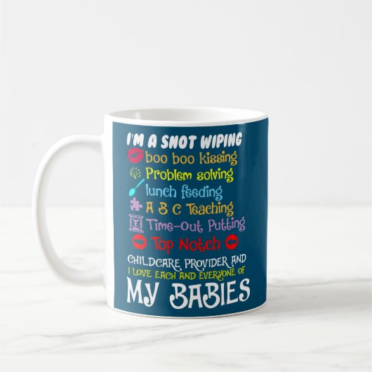 Kinderbetreuer Funny Daycare Kaffeetasse (Links)