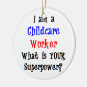 Kinderbetreuerin Keramik Ornament (Links)