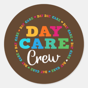 Kinderbetreuerteam der Tagesbetreuung Crew Runder Aufkleber