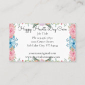 Kinderbetreuung an niedlichen Tagen Visitenkarte (Rückseite)