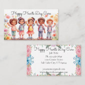 Kinderbetreuung an niedlichen Tagen Visitenkarte (Vorne/Hinten)