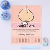 Kinderbetreuung. Babysitting.tearsheet Flyer (Einzeln)