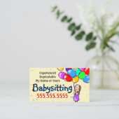 Kinderbetreuung. Babysitting. Visitenkarte (Stehend Vorderseite)