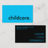 Kinderbetreuung. (Farbanpassbar) Telefonnummerkarte (Vorne/Hinten)