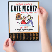 Kinderbetreuung in der Nacht Flyer (Hand)