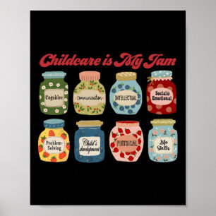 Kinderbetreuung ist mein Ding Lustiger Tagesbetreu Poster