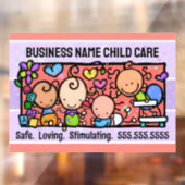 Kinderbetreuung Kinderbetreuung Kinderdusche Fensteraufkleber (Blatt 2)