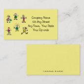 Kinderbetreuung, Kinderbetreuung, Lehrer oder Baby Visitenkarte (Vorne/Hinten)