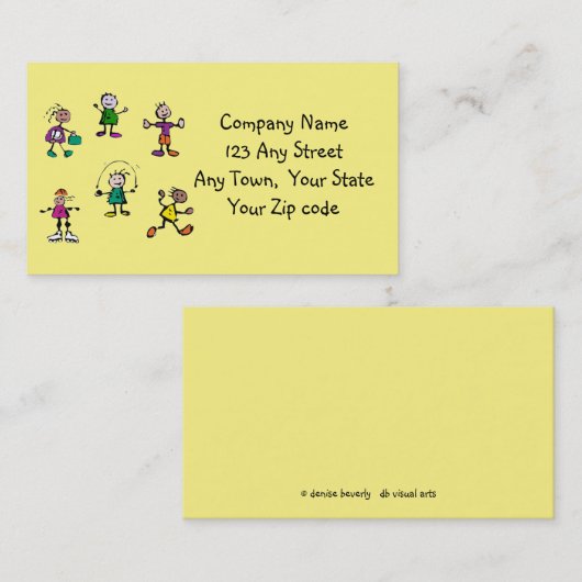 Kinderbetreuung, Kinderbetreuung, Lehrer oder Baby Visitenkarte (Vorne/Hinten)