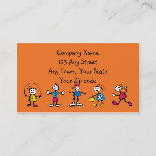 Kinderbetreuung, Kinderbetreuung, Lehrer oder Baby Visitenkarte (Vorderseite)