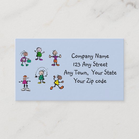 Kinderbetreuung, Kinderbetreuung, Lehrer oder Baby Visitenkarte (Vorderseite)