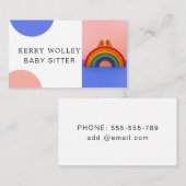 Kinderbetreuung Kindermädchen Babysitter Coole Fun Visitenkarte (Vorne/Hinten)