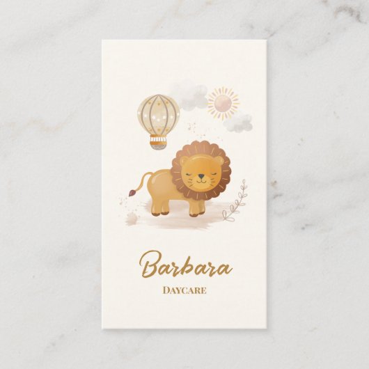 Kinderbetreuung Kindermädchen Babysitter Daycare L Visitenkarte (Vorderseite)