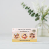 Kinderbetreuung Kindertagesstätte Foto Visitenkarte (Stehend Vorderseite)