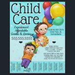 Kinderbetreuung. Tagespflege. 8x10-Blatt für kunde Flyer<br><div class="desc">Der vollständig anpassbare Kinderbetreuung 8x10 Flyer ist absolut bezaubernd und absolut einzigartig. Professionell bemalt und entworfen. Hier fliegen handbemalte Kinder mit Ballons ab. Sie können den ganzen Text und die Hintergrundfarbe ändern, um dies wirklich persönlich zu machen. Hänge auf jedem Bulletin in deiner Gegend! In der Bibliothek, Deli, Post, Pizzeria,...</div>