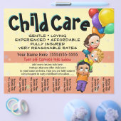 Kinderbetreuung. Tagespflege. Reißblech HORIZONTAL Flyer (Einzeln)