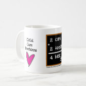 Kinderbetreuungs-Anbieter ♥ 2care2teach4kids Kaffeetasse (Vorderseite Links)