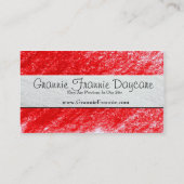 Kinderbetreuungs-Anbieter Visitenkarte (Rückseite)