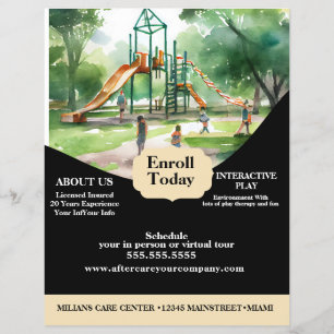 Kinderbetreuungs-Spielplatz-Center-Flyer Flyer