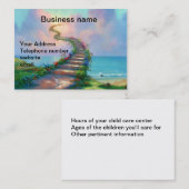 Kinderbetreuungs-Treppenhaus Visitenkarte (Vorne/Hinten)