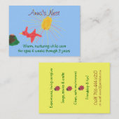 Kinderbetreuungs-Visitenkarte Visitenkarte (Vorne/Hinten)